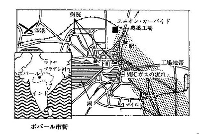 被害地図s(Bhopal Disaster)