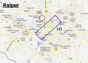Raipur city map