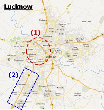 lucknow city map