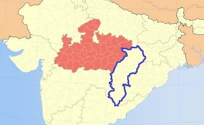 madhya map